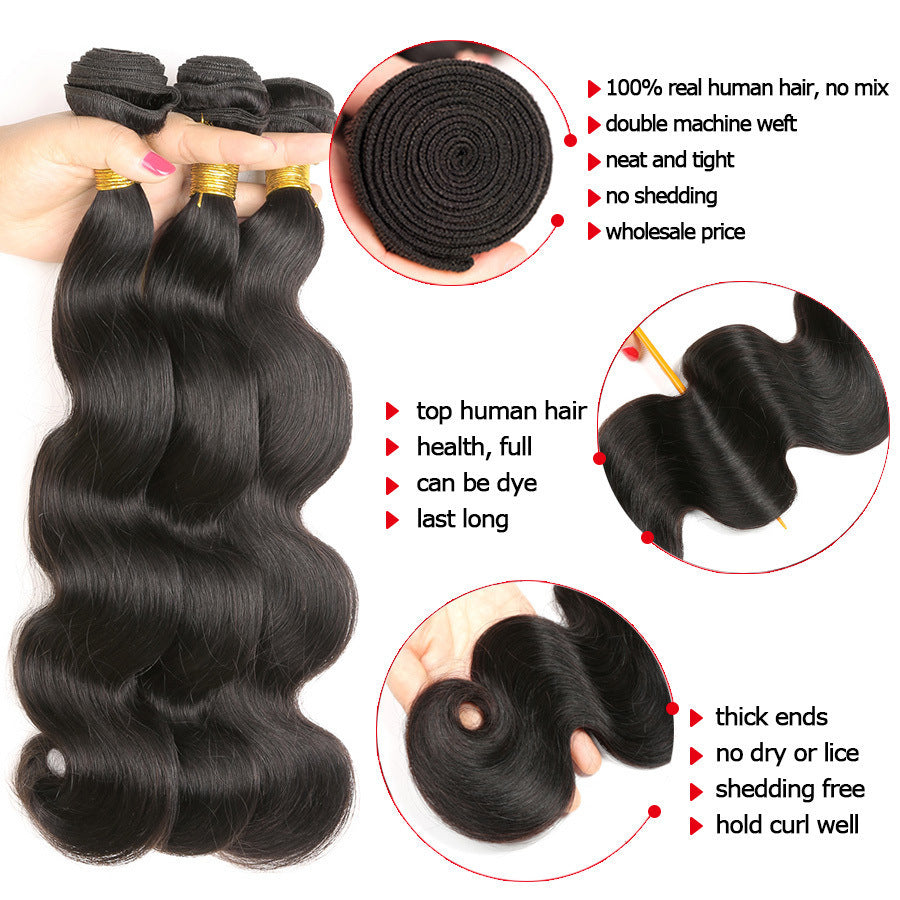 Mèches de cheveux humains ondulés
