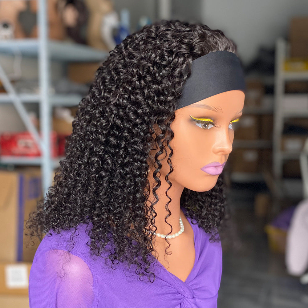 Perruques bouclées en cheveux humains (200 pièces)