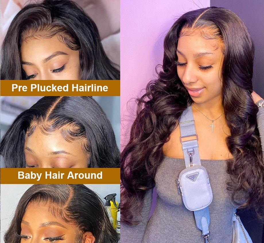 Perruque Body Wave Lace Front pour femmes noires
