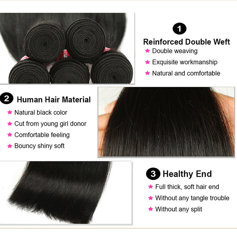 Perruques en cheveux humains naturels, couleur inversée et naturelle