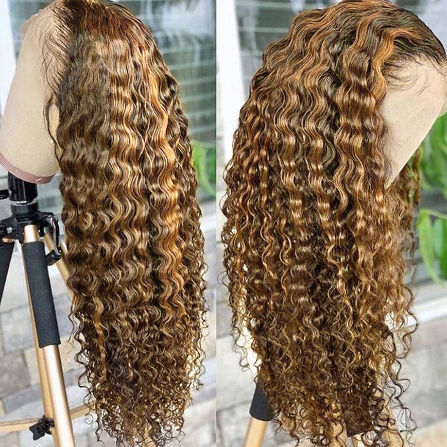 Coiffe en cheveux naturels avec dentelle frontale