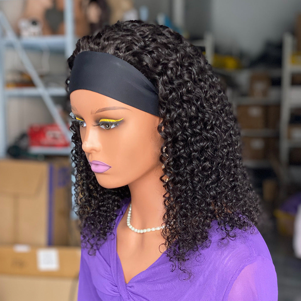 Perruques bouclées en cheveux humains (200 pièces)
